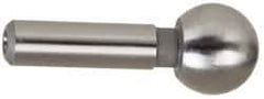 Gibraltar - 1/4" Ball Diam, 1/8" Shank Diam, Steel Inspection Tooling Ball - Slip-Fit Shank, 9/16" Ball Center to Shank Bottom - USA Tool & Supply