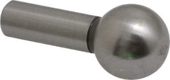 Gibraltar - 1/2" Ball Diam, 1/4" Shank Diam, Steel Inspection Tooling Ball - Press-Fit Shank, 15/16" Ball Center to Shank Bottom - USA Tool & Supply