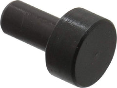 Gibraltar - 3/4" OAL, 1/4" Head Height, 1/2" OD, Hardened Steel, Ground, Press Fit Rest Button - Black Oxide Coating, 1/4" Pin Diam, 1/2" Long Pin - USA Tool & Supply