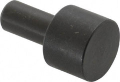 Gibraltar - 7/8" OAL, 3/8" Head Height, 1/2" OD, Hardened Steel, Ground, Press Fit Rest Button - Black Oxide Coating, 1/4" Pin Diam, 1/2" Long Pin - USA Tool & Supply