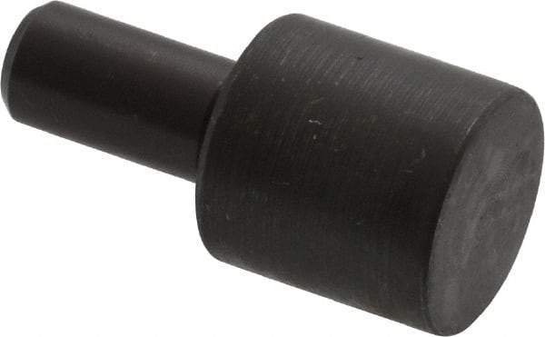 Gibraltar - 1" OAL, 1/2" Head Height, 1/2" OD, Hardened Steel, Ground, Press Fit Rest Button - Black Oxide Coating, 1/4" Pin Diam, 1/2" Long Pin - USA Tool & Supply