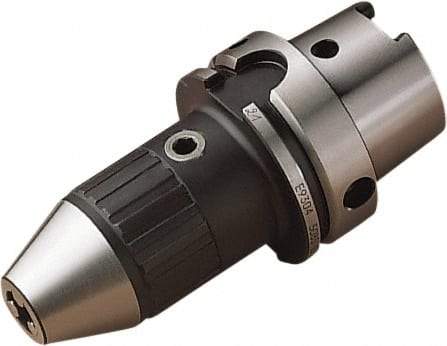 Seco - HSK100A, 2.49 to 15.98mm Capacity, Integral Shank Drill Chuck - Keyed, Taper Shank, 55.98mm Sleeve Diam - Exact Industrial Supply