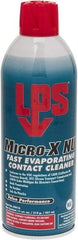 LPS - 11 Ounce Aerosol Contact Cleaner - 0°F Flash Point, Flammable, Food Grade, Plastic Safe - USA Tool & Supply