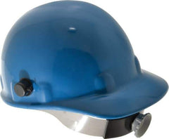 Fibre-Metal - ANSI Type I, Class G Rated, 8-Point, Ratchet Adjustment Hard Hat - Size 6-1/2 to 8, Blue, Standard Brim - USA Tool & Supply