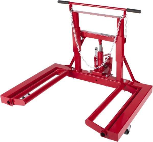 Sunex Tools - 3 Wheel, 1,500 Lb Capacity, Easy Roller - 25 to 52" Steel Wheels - USA Tool & Supply