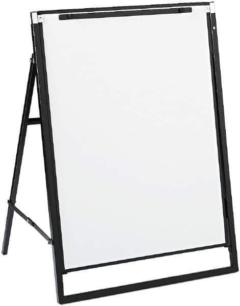 Quartet - 36" High x 24" Wide Erasable Melamine Marker Boards - Steel Frame, 30-1/2" Deep, Includes One Quartet Dry-Erase Marker - USA Tool & Supply