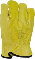 Salisbury by Honeywell - Class 0, Size M (7), 10" Long, Cowhide Leather Protector - Tan - USA Tool & Supply