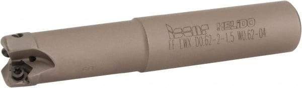 Iscar - 5/8" Cut Diam, 0.06" Max Depth, 5/8" Shank Diam, Weldon Shank Indexable High-Feed End Mill - Screw Holding Method, H600 WXCU 04 Insert, FF EWX-04 Toolholder, Through Coolant - USA Tool & Supply