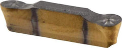 Iscar - 318159GRIP Y Grade IC808, 3.18mm Cutting Width Carbide Grooving Insert - 1.5mm Max Depth of Cut, Neutral, TiAlN Finish - USA Tool & Supply