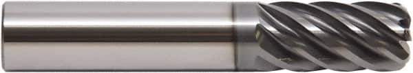M.A. Ford - 1", 7 Flute, Single End, Solid Carbide, 0.06" Corner Radius End Mill - 4" OAL, 38° Helix, Right Hand Flute, 1" LOC, Right Hand Cut - USA Tool & Supply