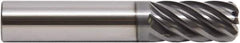 M.A. Ford - 1", 7 Flute, Single End, Solid Carbide, 0.19" Corner Radius End Mill - 4" OAL, 38° Helix, Right Hand Flute, 1" LOC, Right Hand Cut - USA Tool & Supply