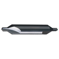 ‎#1 × 1-1/4″ OAL 60 Degree HSS Plain Center Drill Bright - Exact Industrial Supply