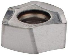 Iscar - H600 WXCU080612 HP Grade IC328 Carbide Milling Insert - TiCN Finish, 0.2677" Thick, 0.521" Inscribed Circle, 1.2mm Corner Radius - USA Tool & Supply