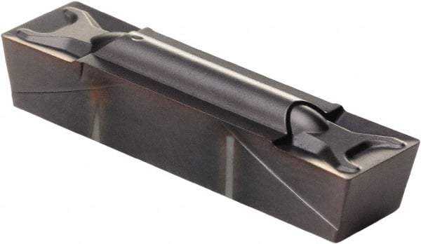 Kennametal - 312G GMN Grade KCU25, 7.94mm Cutting Width Carbide Grooving Insert - 6.25mm Max Depth of Cut, Neutral, 0.41mm Corner Radius, AlTiN Finish - USA Tool & Supply