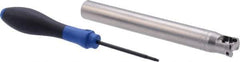 Seco - 3/4" Cut Diam, 0.03" Max Depth, 3/4" Shank Diam, Cylindrical Shank Indexable High-Feed End Mill - Screw Holding Method, LP.. 06 Insert, R217.21 Toolholder, Through Coolant - USA Tool & Supply