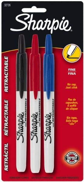 Sharpie - Red, Blue, Black Permanent Marker - Dye - Based Ink - USA Tool & Supply