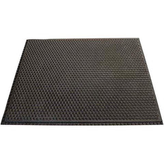 Barefoot - 2' Long x 3' Wide, Dry Environment, Anti-Fatigue Matting - Black, Nitrile Rubber with Nitrile Rubber Base - USA Tool & Supply