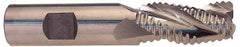 Cleveland - 1/2" Diam, Fine Pitch, 1-1/4" LOC, 4 Flute Cobalt Roughing Square End Mill - TiCN Finish, 3-1/4" OAL, 1/2" Shank Diam, Single End, Centercutting, 30° Helix - USA Tool & Supply