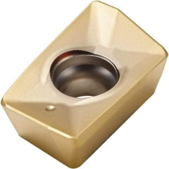 Seco - XOMX180616 MD15 Grade F40M Carbide Milling Insert - TiAlN/TiN Finish, 1/4" Thick, 1/16" Corner Radius - USA Tool & Supply