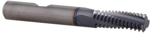 Emuge - 5/16-18 UNC, 0.242" Cutting Diam, 3 Flute, Solid Carbide Helical Flute Thread Mill - Internal Thread, 0.637" LOC, 2-1/2" OAL, 1/4" Shank Diam - USA Tool & Supply
