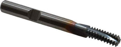 Emuge - 5/16-18 UNC, 0.242" Cutting Diam, 3 Flute, Solid Carbide Helical Flute Thread Mill - Internal Thread, 0.637" LOC, 2-1/2" OAL, 1/4" Shank Diam - USA Tool & Supply