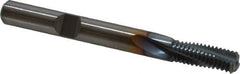 Emuge - 5/16-24 UNF, 0.246" Cutting Diam, 3 Flute, Solid Carbide Helical Flute Thread Mill - Internal Thread, 0.644" LOC, 2-1/2" OAL, 1/4" Shank Diam - USA Tool & Supply