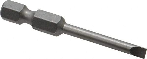 Wera - 9/64" Slotted Screwdriver Bit - 1/4" Hex Drive, 2" OAL - USA Tool & Supply