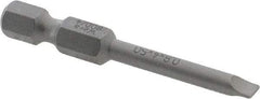 Wera - 5/32" Slotted Screwdriver Bit - 1/4" Hex Drive, 2" OAL - USA Tool & Supply