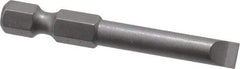 Wera - 7/32" Slotted Screwdriver Bit - 1/4" Hex Drive, 2" OAL - USA Tool & Supply