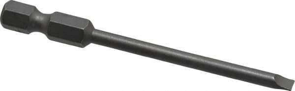 Wera - 9/64" Slotted Screwdriver Bit - 1/4" Hex Drive, 2-3/4" OAL - USA Tool & Supply