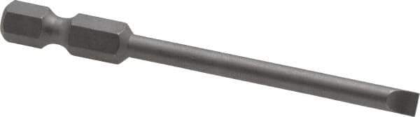 Wera - 5/32" Slotted Screwdriver Bit - 1/4" Hex Drive, 2-3/4" OAL - USA Tool & Supply