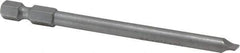 Wera - 7/32" Slotted Screwdriver Bit - 1/4" Hex Drive, 3-1/2" OAL - USA Tool & Supply