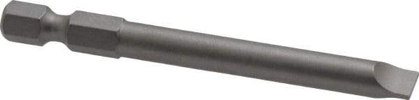 Wera - 1/4" Slotted Screwdriver Bit - 1/4" Hex Drive, 2-3/4" OAL - USA Tool & Supply