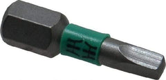 Wera - #2" Square Size Square Recess Bit - 1/4" Hex Drive, 1" OAL - USA Tool & Supply