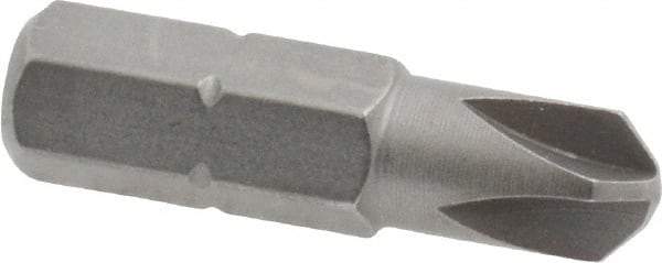 Wera - 1/4" Drive, #8 Torq-Set Mplus Screwdriver Bit - 1" OAL - USA Tool & Supply