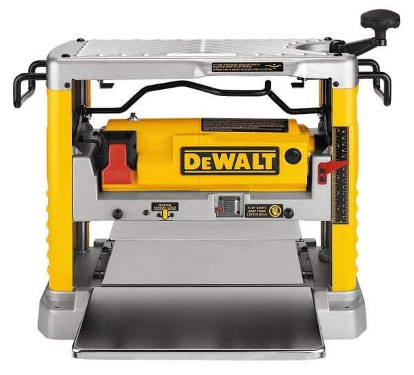 DeWALT - 15 Amp, 10,000 RPM, Bench Planer - 1/8 Inch Depth of Cut, 12-1/2 Inch Wide, 6 Inch Depth Capacity - USA Tool & Supply