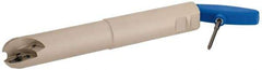 Iscar - 1-1/2" Cut Diam, 1.33" Max Depth of Cut, 1-1/2" Shank Diam, 1" OAL, Indexable Ball Nose End Mill - 5" Head Length, Straight Shank, BCM Toolholder, BCR D1.50 Insert - USA Tool & Supply