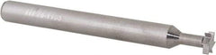 Made in USA - 1/4" Diam x 1/16" Face Width, Solid Carbide, 6 Teeth, Shank Connection Woodruff Keyseat Cutter - Uncoated, 2-1/2" Overall Length x 1/4" Shank Diam, Straight Teeth - USA Tool & Supply