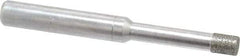 Made in USA - 0.188" Head Diam x 1/4" Head Thickness Diamond (Abrasive) Grinding Pin - 1/4" Shank Diam x 1-1/4" Shank Length, Medium Grade, 80 Grit - USA Tool & Supply
