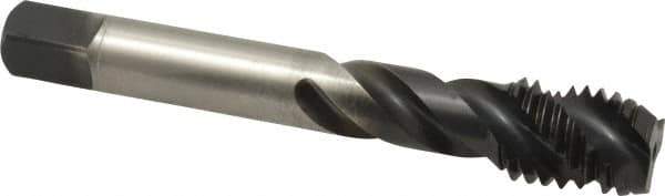 Kennametal - 9/16-12 UNC 3 Flute Modified Bottoming Spiral Flute Tap - Vanadium High Speed Steel, Oxide Finish, 3-19/32" OAL, Right Hand Flute, Right Hand Thread, H3 - USA Tool & Supply
