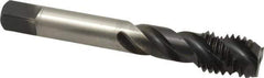 Kennametal - 9/16-12 UNC 3 Flute Modified Bottoming Spiral Flute Tap - Vanadium High Speed Steel, Oxide Finish, 3-19/32" OAL, Right Hand Flute, Right Hand Thread, H3 - USA Tool & Supply