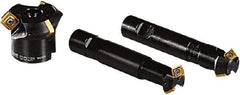 Seco - 54mm Cut Diam, 22mm Arbor Hole, 7mm Max Depth of Cut, 45° Indexable Chamfer & Angle Face Mill - 3 Inserts, SPMX 12T3 Insert, Right Hand Cut, 3 Flutes, Series R220.49 - USA Tool & Supply