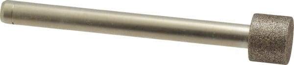 Made in USA - 1/2" Head Diam x 3/8" Head Thickness CBN Grinding Pin - 1/4" Shank Diam x 2-5/8" Shank Length, Coarse Grade - USA Tool & Supply