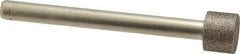 Made in USA - 1/2" Head Diam x 3/8" Head Thickness CBN Grinding Pin - 1/4" Shank Diam x 2-5/8" Shank Length, Coarse Grade - USA Tool & Supply