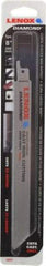 Lenox - 8" Long x 3/4" Thick, Bi-Metal Reciprocating Saw Blade - Straight Profile, Continuous Edge - USA Tool & Supply