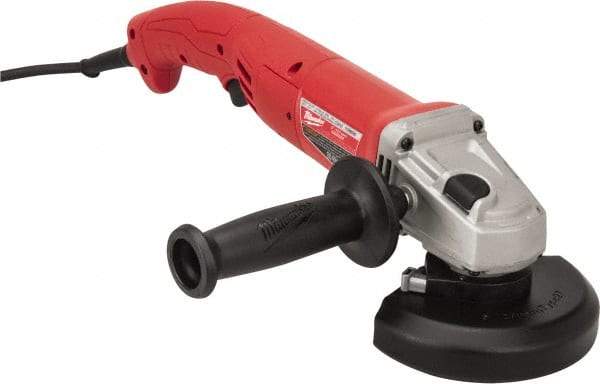 Milwaukee Tool - 5" Wheel Diam, 11,000 RPM, Corded Angle & Disc Grinder - 5/8-11 Spindle, 120 Volts, 11 Amps - USA Tool & Supply