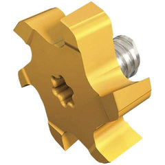 Iscar - MM TS-H Grade IC328 Carbide T-Slot Milling Tip Insert - TiN/TiCN Finish, 6 Flutes, 5/8" Cutting Diam, 1/8" Depth of Cut, 0.015" Cnr Rad - USA Tool & Supply