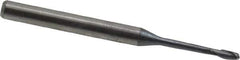 Accupro - 0.06", 0.18" LOC, 1/8" Shank Diam, 1-1/2" OAL, 2 Flute, Solid Carbide Square End Mill - Single End, AlTiN Finish, Spiral Flute, 30° Helix, Centercutting, Series Miniature - USA Tool & Supply
