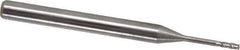 Accupro - 0.04", 0.12" LOC, 1/8" Shank Diam, 1-1/2" OAL, 4 Flute, Solid Carbide Square End Mill - Single End, Uncoated, Spiral Flute, 30° Helix, Centercutting, Series Miniature - USA Tool & Supply