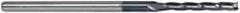 Accupro - 0.1", 3/4" LOC, 1/8" Shank Diam, 2-1/2" OAL, 3 Flute, Solid Carbide Square End Mill - Single End, AlTiN Finish, Spiral Flute, 30° Helix, Centercutting, Series Miniature - USA Tool & Supply